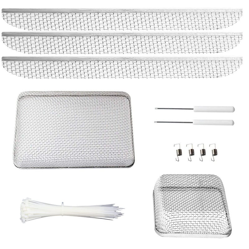 Swess RV Furnace Vent Cover Flying Insect Screen for Camper Vents Protects RV Furnaces from Insects Stainless Steel Mesh with Installation Tool - Image 1